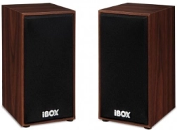 Altavoces estéreo 2.0 de madera iBOX SP1, marrones