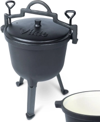 Caldero de hierro esmaltado con patas y tapa 8 l VILDE CAST LINE