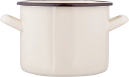 Olla esmaltada Silesia 2,2 l, 16 cm, crema