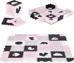 Alfombra de juego de espuma con corralito tipo puzzle 36 uds ECOTOYS