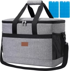 Bolsa térmica de 20 l con placas de hielo – gris
