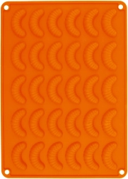 Molde de silicona para cuernitos naranja Sillinie