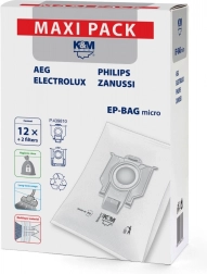 Micro bolsas para aspiradora 12+2 EP-BAG Maxi Pack