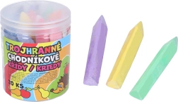 Tizas de acera triangulares de colores, 20 uds