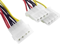 Divisor de cable de alimentación 1× Molex a 2× Molex