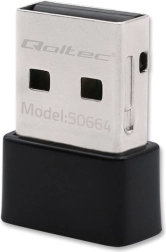 Adaptador mini USB Wi‑Fi inalámbrico ultrarrápido Qoltec 650Mbps
