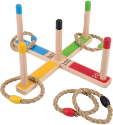 Juego de lanzamiento de anillas de madera BIGJIGS TOYS