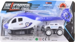 Helicóptero con coche de inercia de plástico