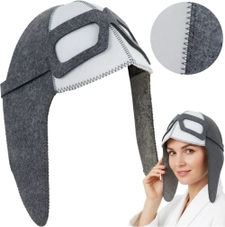 Gorro de sauna de fieltro tipo piloto Isomedix