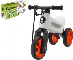 Bicicleta de equilibrio Funny Wheels Rider SuperSport 2 en 1 con correa – Blanco/naranja