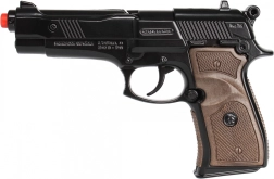 Pistola policial metálica de juguete para 8 fulminantes