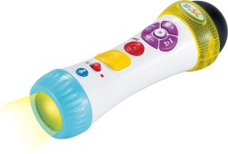 Micrófono con efectos de luz y cambiador de voz