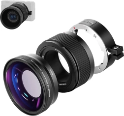 Objetivo gran angular y macro Neewer 2 en 1 para SONY ZV1 (negro)
