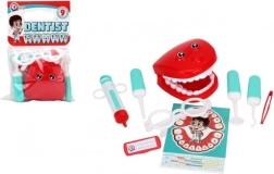 Set dental para niños – juego de doctor de plástico con herramientas y modelo de mandíbula