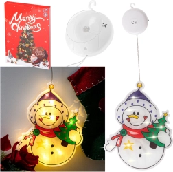 Decoración LED colgante para ventana con ventosa – San Nicolás con regalos – Bałwan
