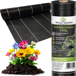 Agrotextil UV negro contra malas hierbas 140 g/m² 1,6 × 50 m