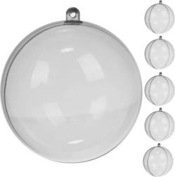 Bolas navideñas transparentes de 10 cm - juego de 5 uds Ruhhy