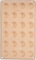 Molde de silicona para bombones y chocolates, beige, 30 × 17,5 × 1,5 cm