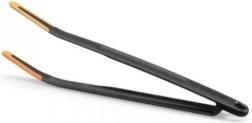 Pinzas de cocina de 29 cm de silicona negras/naranjas