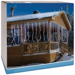 Cortina luminosa LED colgante para exterior 220 LED 2 m