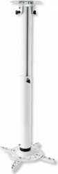 Soporte de techo para proyector, altura ajustable 50–77 cm, capacidad de carga 15 kg, blanco