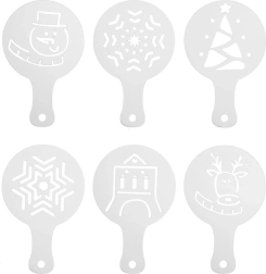 Plantillas navideñas para café y postres, set de 6 uds.