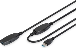 Cable extensor USB 3.0 activo Tipo A/A negro 10 m