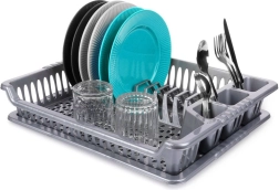 Escurreplatos gris 46 × 37 × 8,5 cm