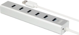 HUB 7× USB 3.0 de aluminio con alimentación de red