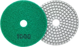 Juego de discos de pulido diamantados de 80 mm para azulejos y piedra, en seco y en húmedo, con velcro – grano 1000, 10 uds.