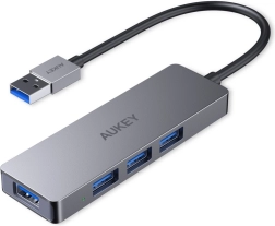 AUKEY hub USB de aluminio ultrafino 4× USB 3.0 (5 Gb/s)