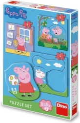 Juego de rompecabezas Peppa Pig: Familia 3–5 piezas para bebés