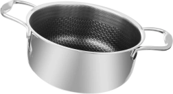 Olla de acero inoxidable COOKCELL 20 cm, 2,75 l con superficie antiadherente