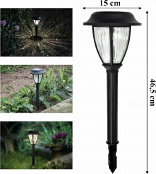 Juego de 10 faroles solares LED de jardín para clavar en el suelo