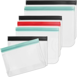 Juego de bolsas zip para alimentos 1 l / 1,2 l / 1,6 l, 7 uds.