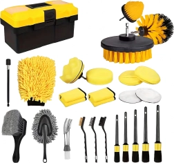 Kit de detailing para limpieza de coche XXL 27 en 1 con maletín de almacenamiento