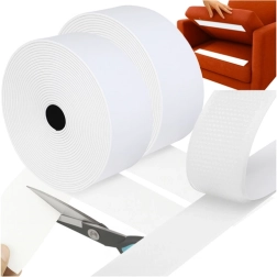Cinta de velcro autoadhesiva 5 m x 5 cm blanca Ruhhy