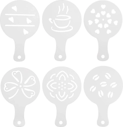 Juego de plantillas para café y postres, 6 uds.