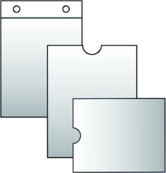 Funda transparente para tarjetas de control horario 100 × 220 mm, 120 micras