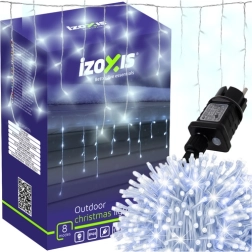 Cadena de luces LED navideñas – carámbanos 300 LED 15 m blanco frío IP44 Izoxis