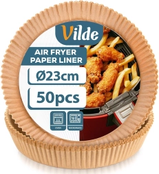 Forros de papel para freidora de aire 23 cm, 50 uds Vilde