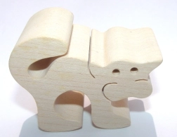 Fauna animalito de madera gato