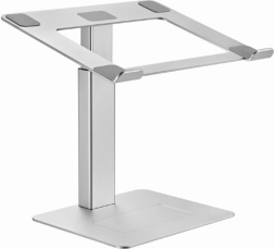 Soporte ergonómico para portátil de 15,6'' con altura ajustable, plateado
