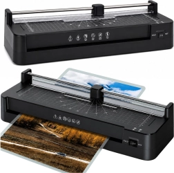 Laminadora A3 3 en 1 con cortadora y función de laminado hot/cold, negro