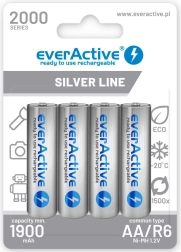 Baterías recargables AA 2000 mAh ready to use, 4 uds.