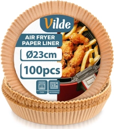 Papeles desechables para freidora de aire 23 cm, 100 uds Vilde