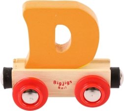 Bigjigs Rail tren de madera con la letra D