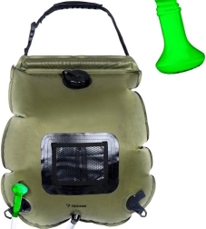 Ducha de camping solar 20 l con termómetro