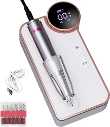 Maltec Beauty torno de uñas inalámbrico con fresas