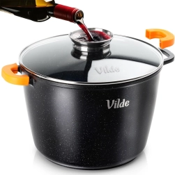 Olla de granito con tapa de vidrio TERRUNA AROMA 28 cm, 9,7 l
